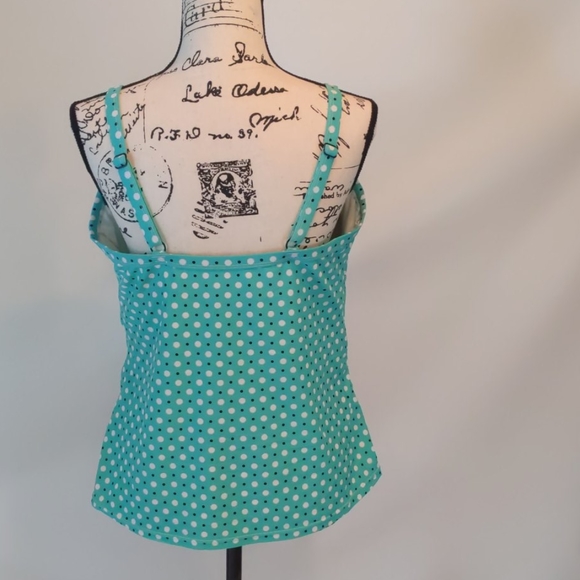 Croft&Barrow Twist Front Tankini Swim Top Size L - Picture 3 of 4